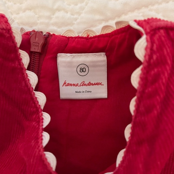 Hanna Andersson Red Corduroy Snowflake Dress - Picture 4 of 12